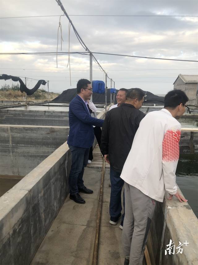 到企业现场传授养殖技术。